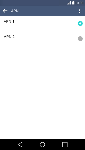 Pulsa en el campo junto a la conexión de datos para activarla.