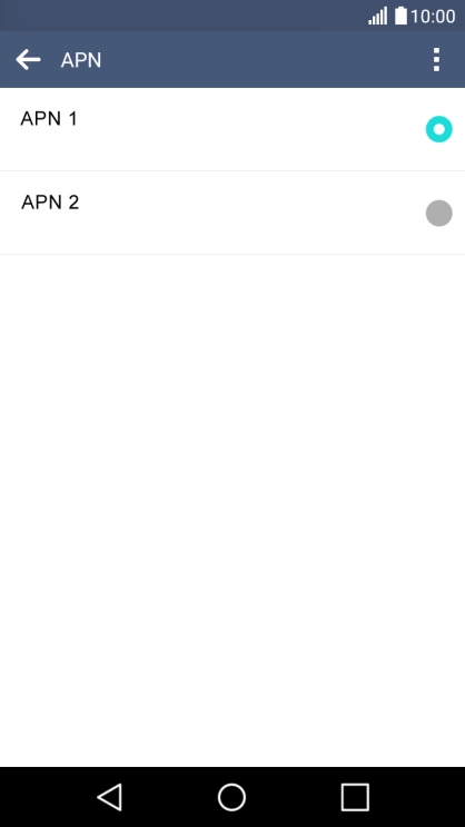 Pulsa en el campo junto a la conexión de datos para activarla.