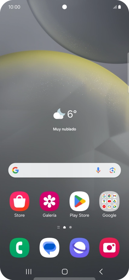 Desliza dos dedos hacia abajo desde la parte superior de la pantalla.