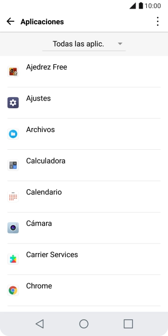 Pulsa la app deseada.