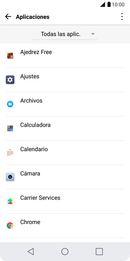 Pulsa la app deseada.