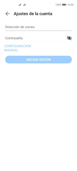 Pulsa Dirección de correo e introduce tu dirección de correo electrónico.