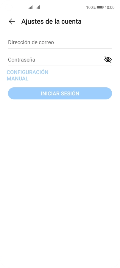 Pulsa Dirección de correo e introduce tu dirección de correo electrónico.