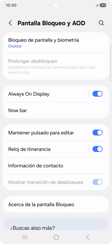 Pulsa Bloqueo de pantalla y biometría.