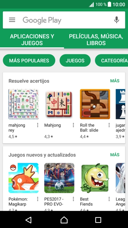 Desliza el dedo hacia la derecha desde la parte izquierda de la pantalla.