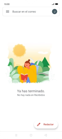Pulsa el icono de cuenta de correo electrónico.