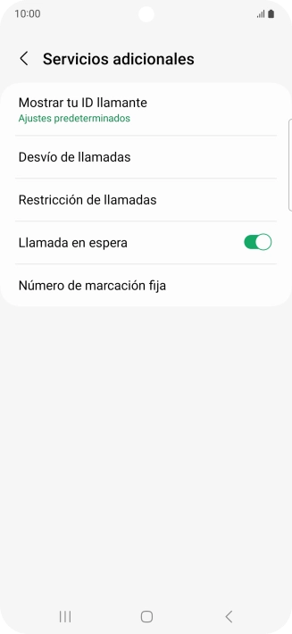 Pulsa Número de marcación fija.