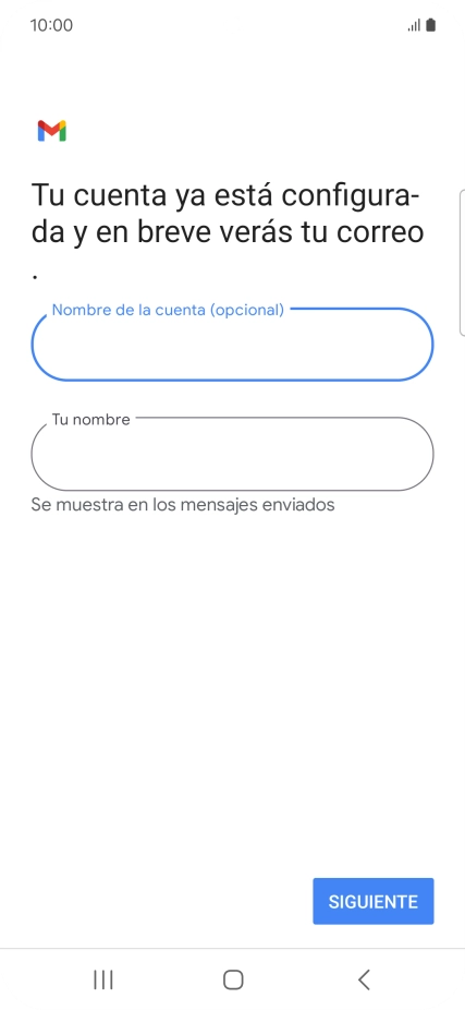 Pulsa Tu nombre e introduce el nombre del remitente. Pulsa Tu nombre e introduce el nombre del remitente.