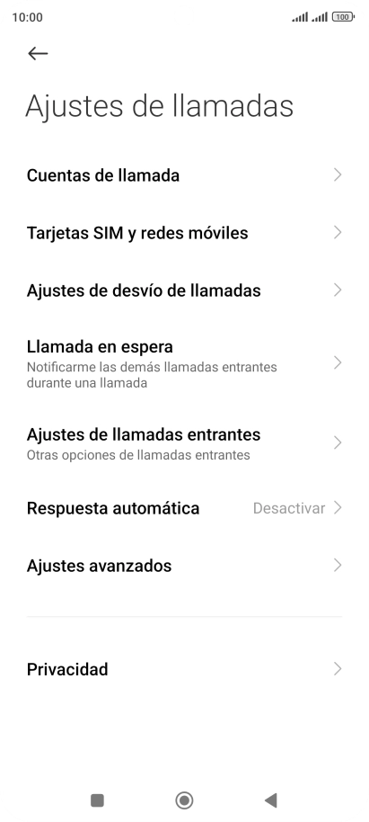 Pulsa Ajustes de desvío de llamadas.
