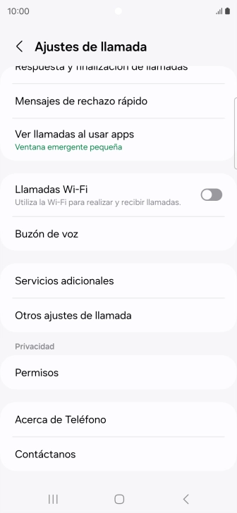 Pulsa Buzón de voz.