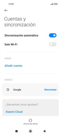 Pulsa Añadir cuenta. Pulsa Añadir cuenta.