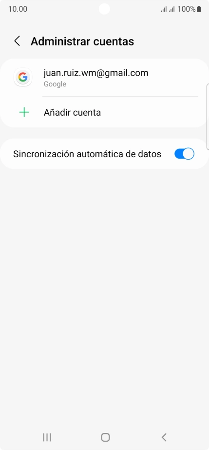 Pulsa la cuenta deseada.