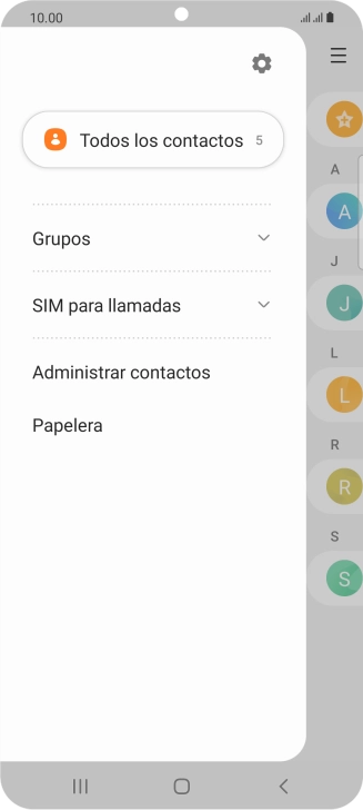Pulsa Administrar contactos.