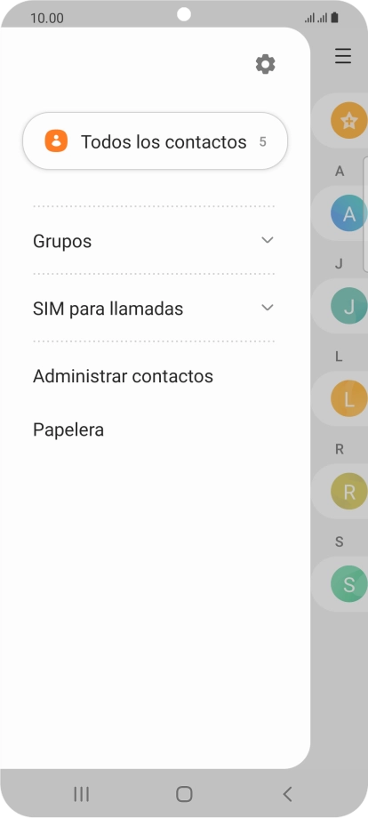 Pulsa Administrar contactos.
