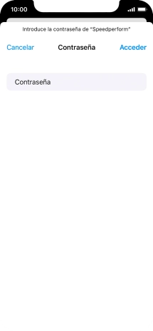 Introduce la contraseña de la red wifi y pulsa Acceder.