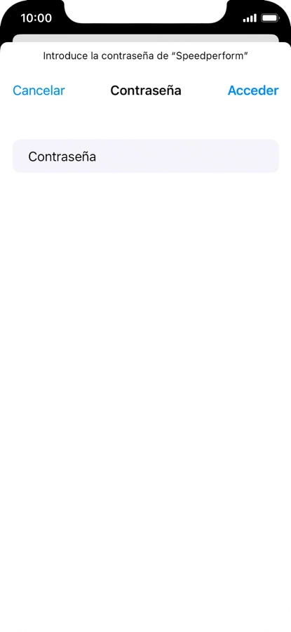 Introduce la contraseña de la red wifi y pulsa Acceder.