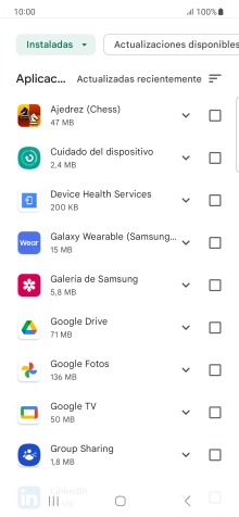 Pulsa la app deseada.