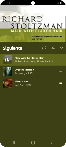 Pulsa el icono de reproducción repetida para activar o desactivar la función.