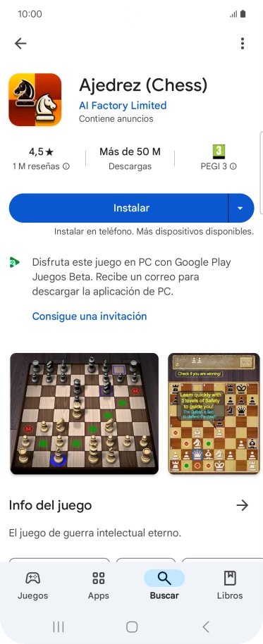 Pulsa Instalar y sigue las indicaciones de la pantalla para instalar la app.