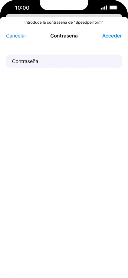 Introduce la contraseña de la red wifi y pulsa Acceder.