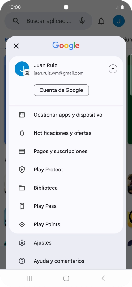 Pulsa Gestionar apps y dispositivo.