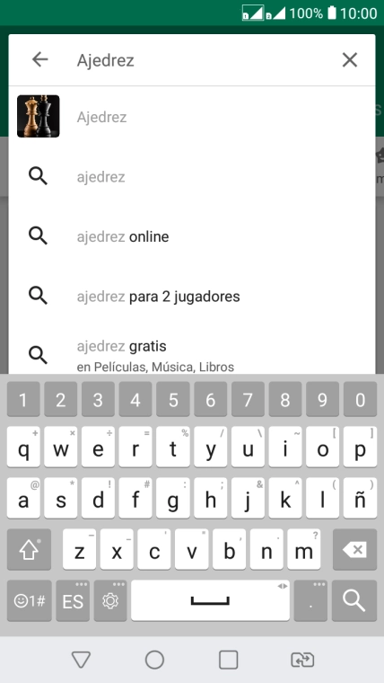Introduce el nombre del tema o de la app y pulsa el icono de búsqueda.