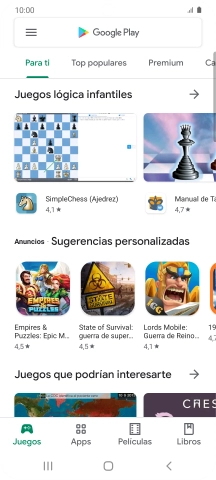 Desliza el dedo hacia la derecha desde la parte izquierda de la pantalla.