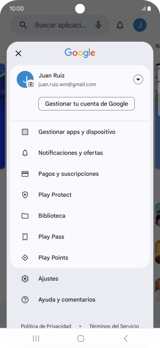 Pulsa Gestionar apps y dispositivo.