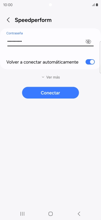 Introduce la contraseña de la red wifi y pulsa Conectar.