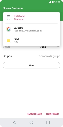 Pulsa Teléfono.
