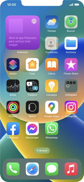 Si utilizas un grupo de widgets: Desliza el dedo hacia arriba o hacia abajo sobre el grupo para seleccionar el widget deseado.