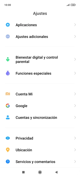 Pulsa Ajustes adicionales.