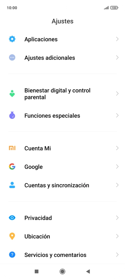 Pulsa Ajustes adicionales.