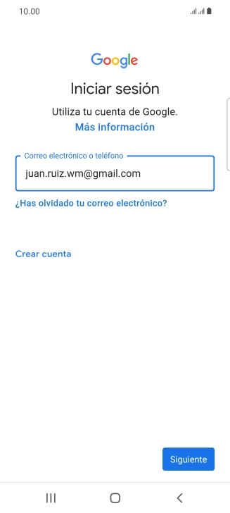 Pulsa Siguiente.