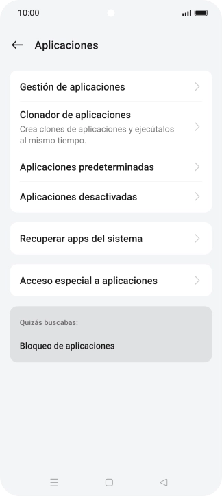 Pulsa Gestión de aplicaciones.