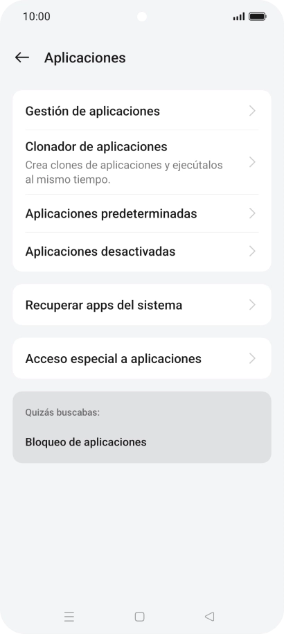 Pulsa Gestión de aplicaciones.