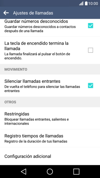 Pulsa Configuración adicional.