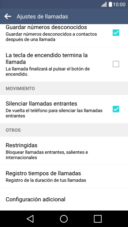 Pulsa Configuración adicional.