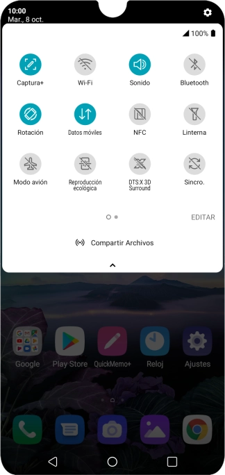 Pulsa el icono de modo de sonido las veces que sean necesarias para activar o desactivar el modo silencioso.