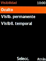 Selecciona el ajuste deseado para activar o desactivar la visibilidad por Bluetooth. Selecciona el ajuste deseado para activar o desactivar la visibilidad por Bluetooth.