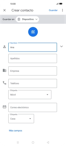 Pulsa Apellidos e introduce el apellido.