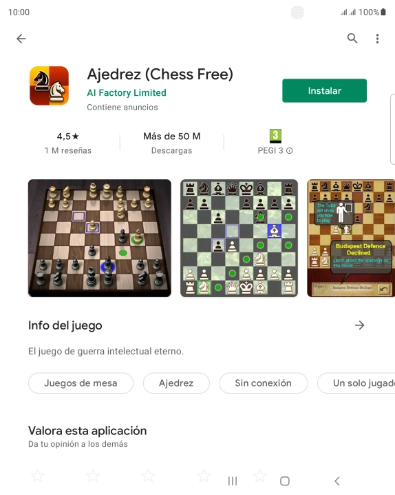 Pulsa Instalar y sigue las indicaciones de la pantalla para instalar la app. Pulsa Instalar y sigue las indicaciones de la pantalla para instalar la app.