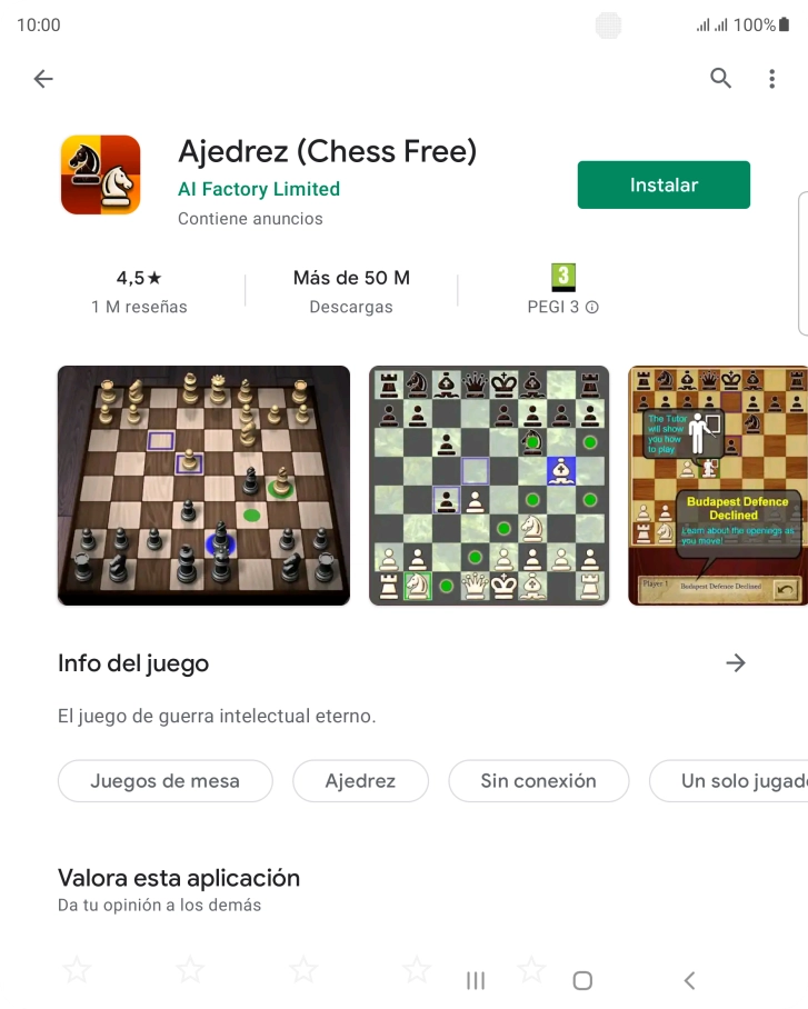 Pulsa Instalar y sigue las indicaciones de la pantalla para instalar la app. Pulsa Instalar y sigue las indicaciones de la pantalla para instalar la app.