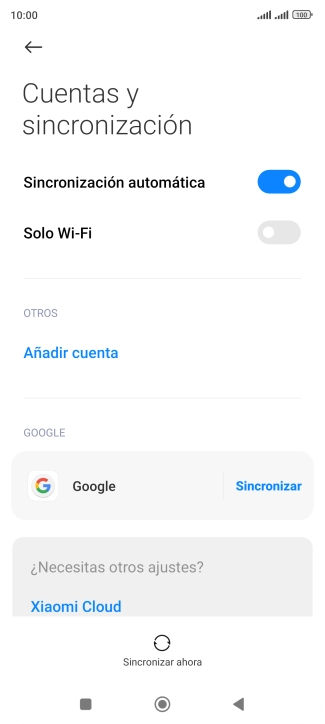 Pulsa Añadir cuenta.