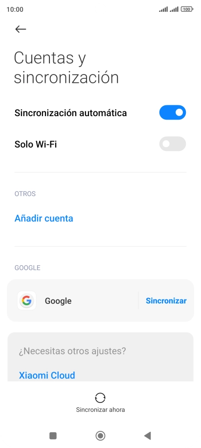 Pulsa Añadir cuenta.