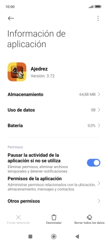 Pulsa la tecla de inicio para terminar y regresar a la pantalla de inicio.
