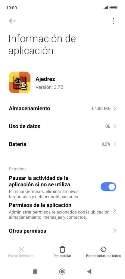 Pulsa la tecla de inicio para terminar y regresar a la pantalla de inicio.