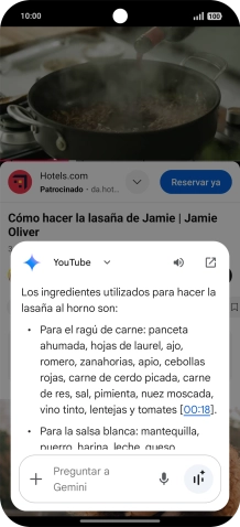 La respuesta de Gemini a tu pregunta se visualiza ahora en la pantalla.