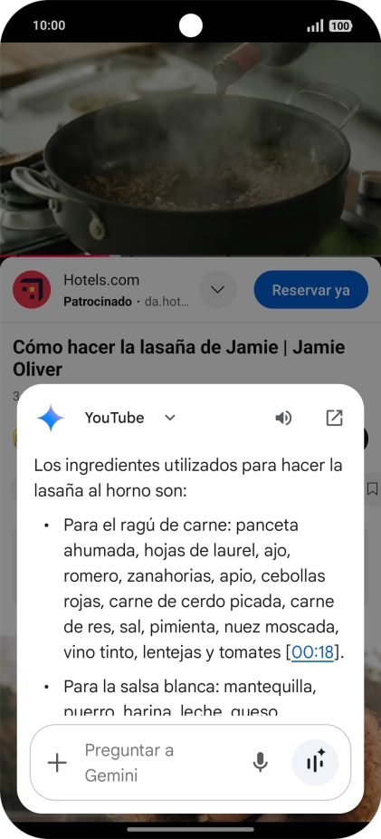 La respuesta de Gemini a tu pregunta se visualiza ahora en la pantalla.