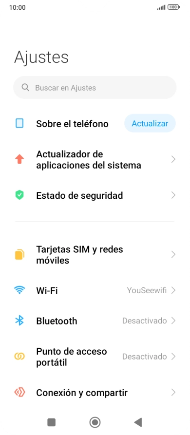 Pulsa Sobre el teléfono.